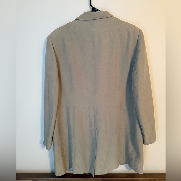 cleo Taupe Long Single-Breasted Blazer - Picture 3 of 3